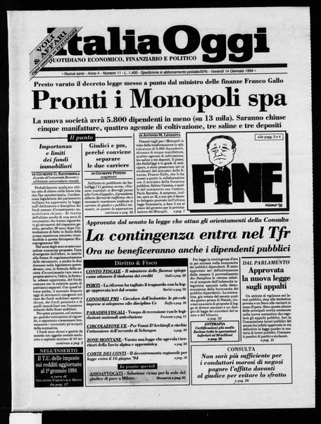 Italia oggi : quotidiano di economia finanza e politica